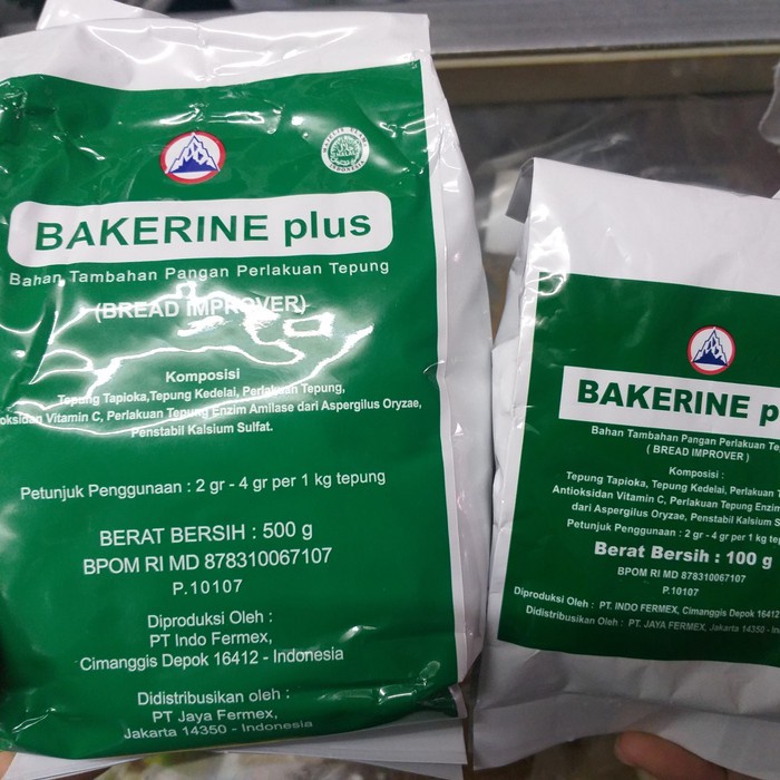 

Bakerine plus 100gr bread improver pelembut roti