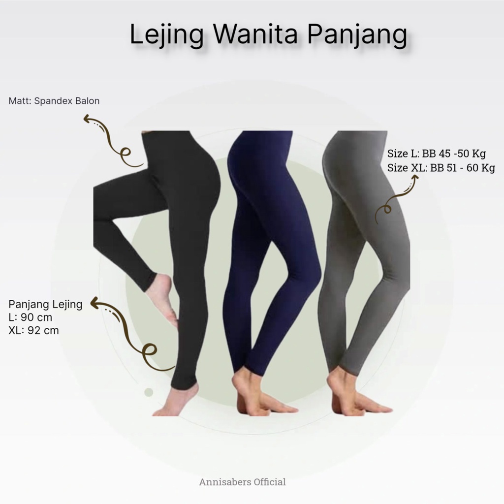 Lejing wanita bahan kaos