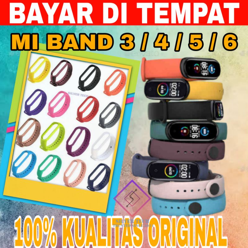 SILVERTECH STRAP MI BAND 3 / 4 / 5 / 6 / 7  KUALITAS ORIGINAL / STRAP PENGANTI MIBAND 3 / 4 / 5 /  6 / 7