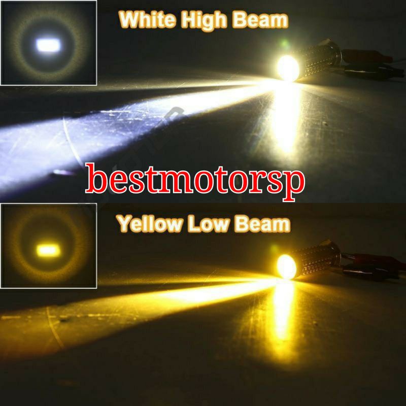 Lampu motor LED H6 Laser 2 warna Hi/Low PNP Lampu depan 2 warna H6