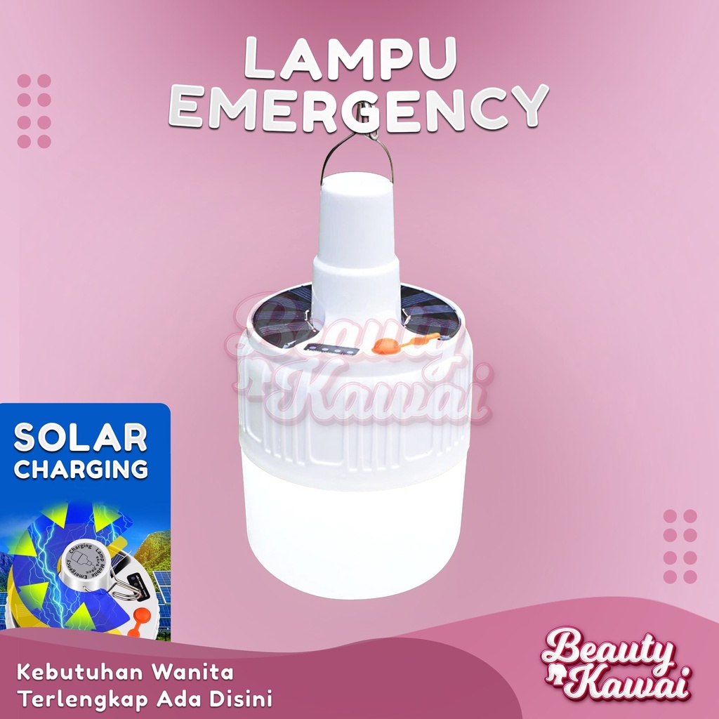 Lampu Emergency Solar Panel Welite LED 20W Portable Darurat Lamp