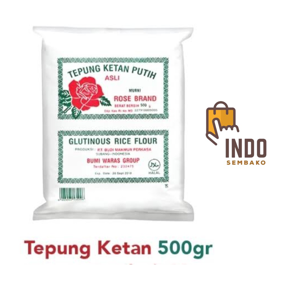 Tepung Ketan Rose Brand 20 x 500g dus / Tepung Ketan Putih Rosebrand 20 x 500 gram dus / Glutinous