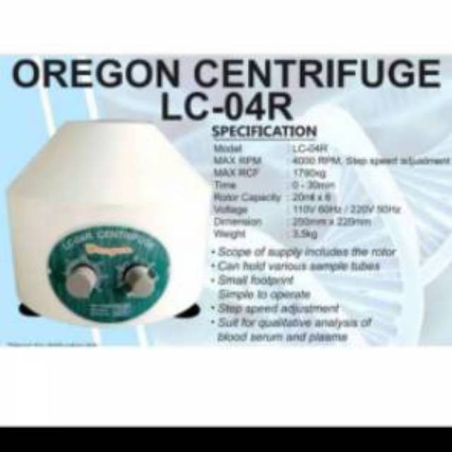 Centrifuge 6 Hole Oregon OREGON CENTRIFUGE LC-04R