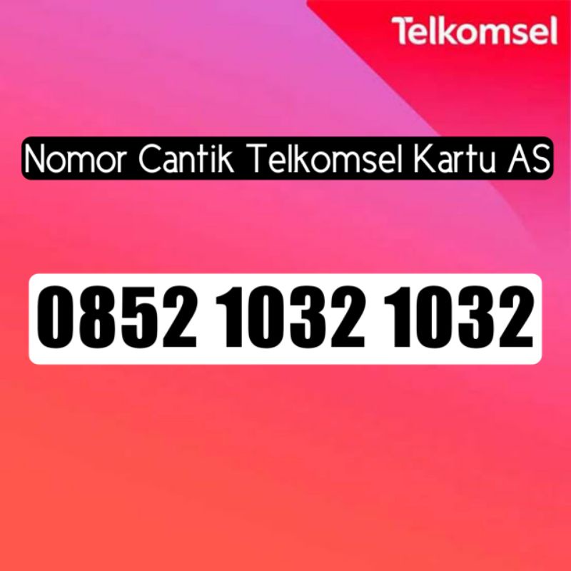 Nomor Cantik Telkomsel Kartu AS abcd abcd 1032 1032 Minimalis