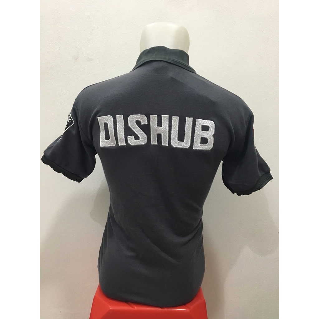 Kaos Polo Dishub Pendek - Kaos Polo Panjang - Kaos Dishub -- Abu Tua