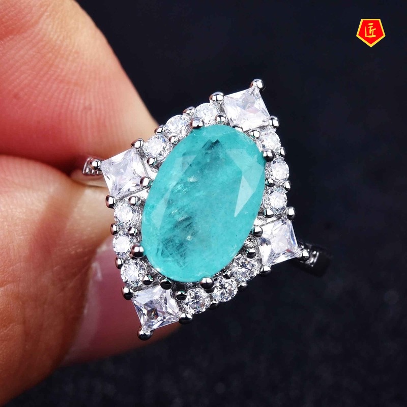 [Ready Stock]Creative Fashion Natural Tourmaline Ring