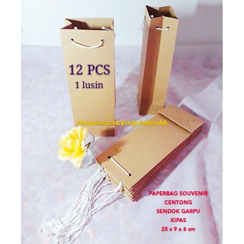 

12 PCS ( 1 LUSIN ) paperbag souvenir 25 x 9 x 6 cm