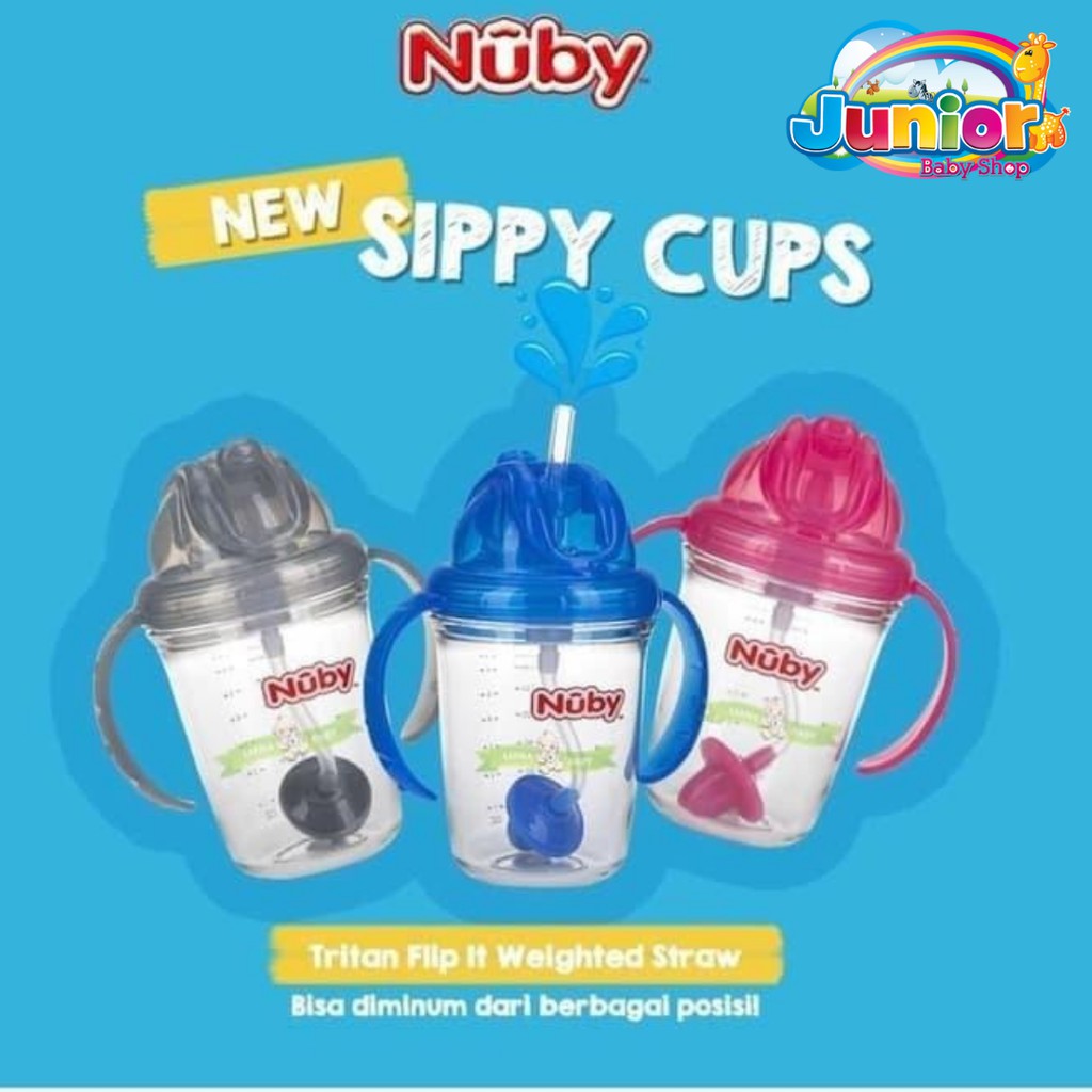 Nuby Tritan Flip it Weighted straw 240ml