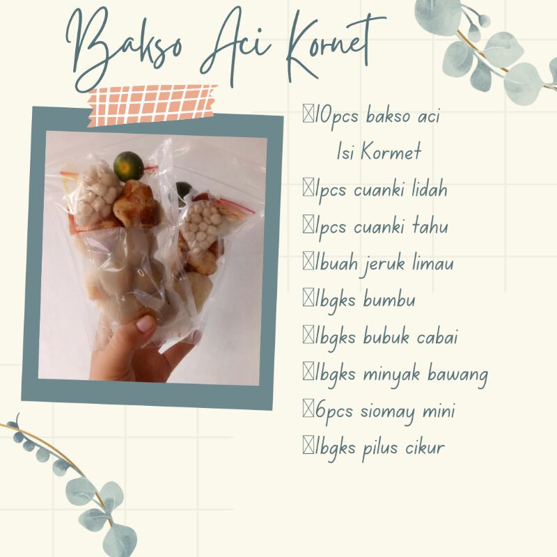 

BAKSO ACI ISI KORNET