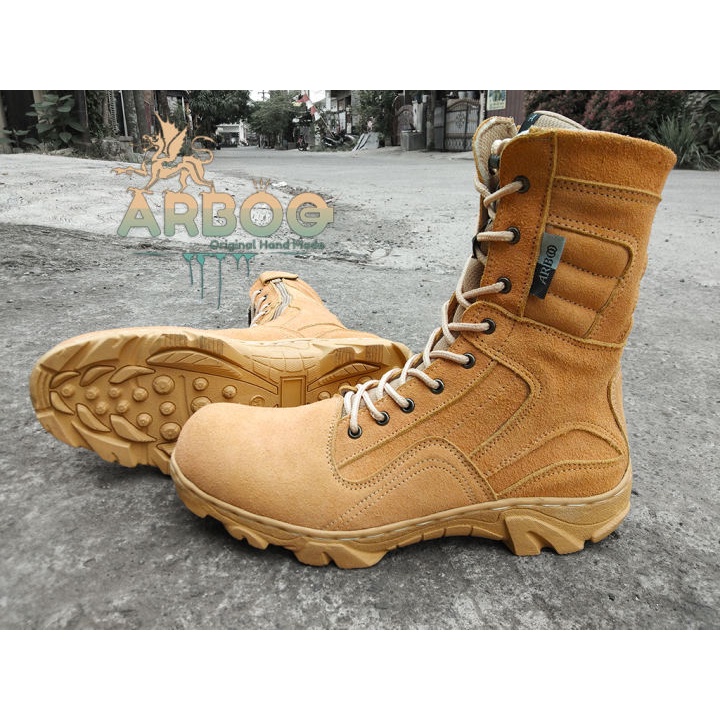 SEPATU PDL ARBOO DELTA WARNA GURUN KULIT SAPI ASLI SEPATU PDL TNI POLRI SECURITY SATPAM POL PP