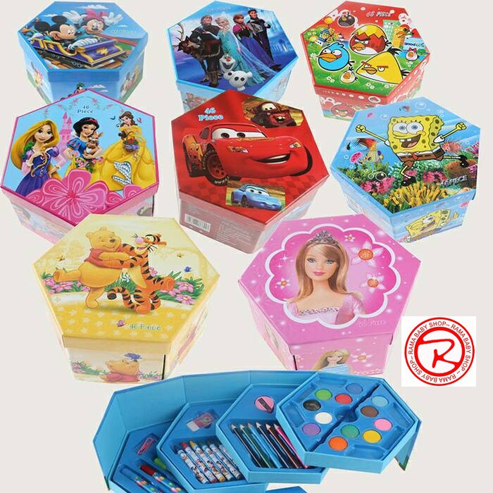 

Crayon set segi 6 enam 46pcs 46 pcs art set warna color - Random(SS)