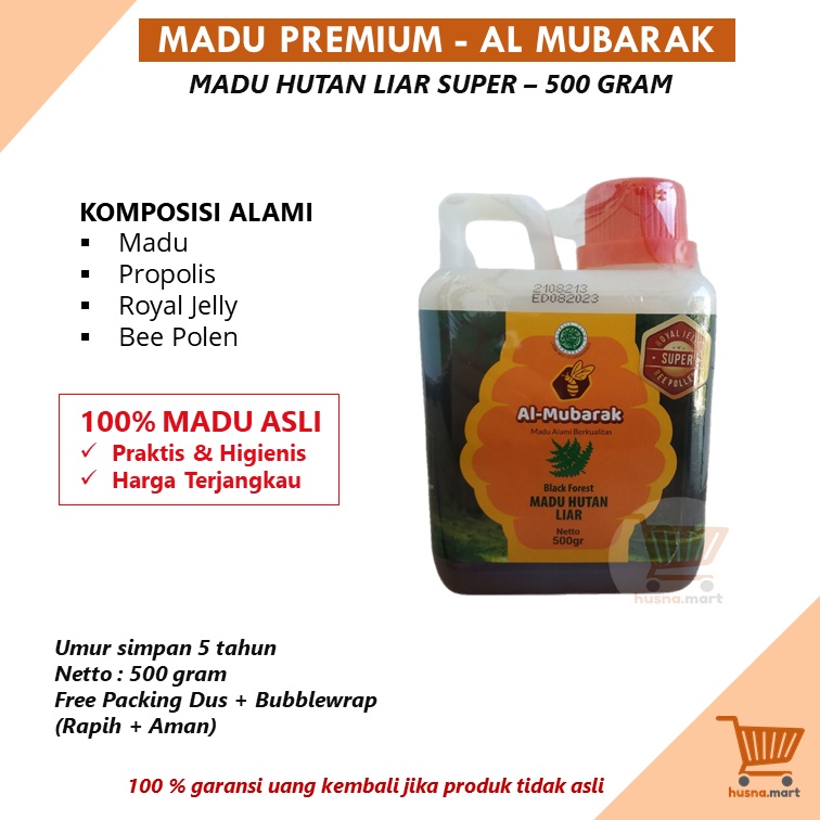 Madu Hutan Liar SUPER Al Mubarak kemasan 500gr Murni Asli