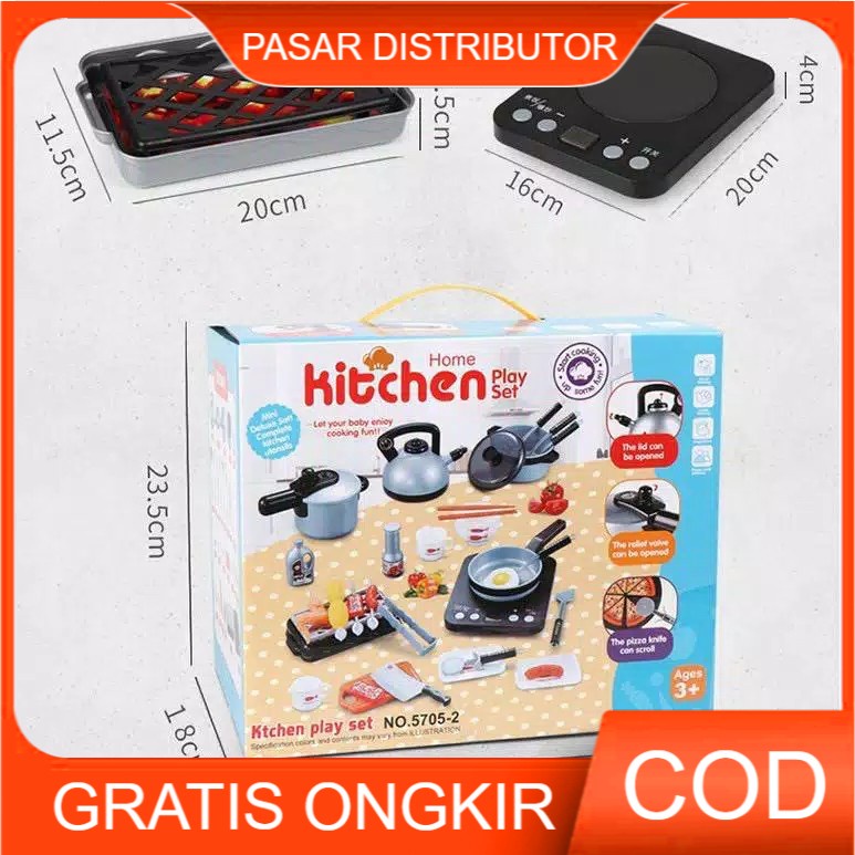 Mainan Anak Kids Home Kitchen PlaySet Mainan Peralatan Masak Mainan Anak Masak Mainan Kompor Dan Alat Masak Mainan Peran Mainan Kompor Anak Mainan Peralatan Masak