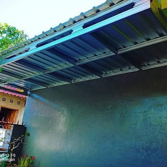 TERMURAH KANOPI BAJA RINGAN MINIMALIS ATAP SPANDECK GALVALUM ,,,,,