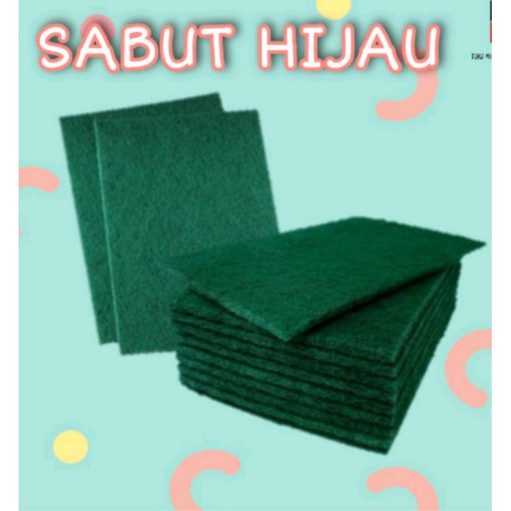 sabut kasar buat cuci piring , panci , kuali , dll / lebar  8 cm x 15 cm