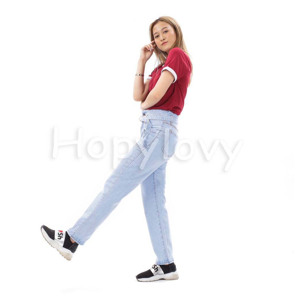 Promo hopy HOPYLOVY Celana  Boyfriend  Jeans Wanita Termasuk 