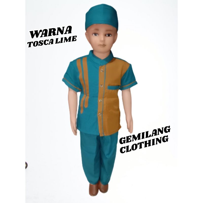 KOKO PENDEK TOYOBO // KOKO MOTIF LIST TERBARU // SETELAN KOKO ANAK LAKI-LAKI USIA 1 SAMPAI 12 TAHUN // GEMILANG CLOTHING