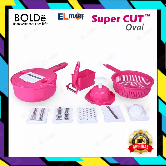 Parutan serbaguna BOLde Super cut oval 5in1 - peeler slicer pemotong