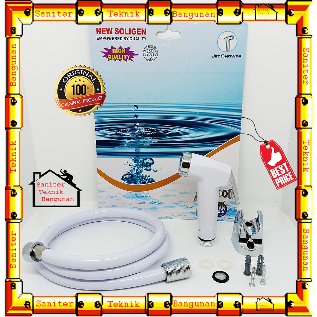 JET SHOWER TOILET SOLIGEN SET A225 PUTIH-SHOWER CEBOK-SHOWER TOILET
