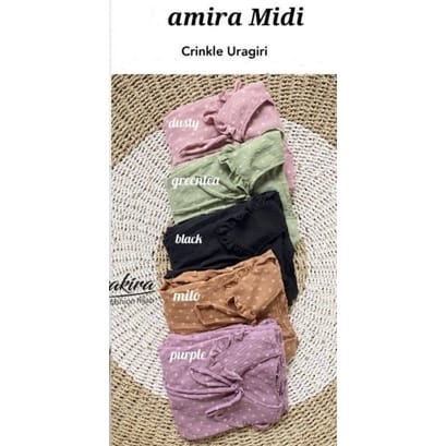 Amira / Fashion Muslim / Mini Dress Wanita Muslim Terbaru / Matt Cringkel Uragiri / Gamis Midi Dress-Purple