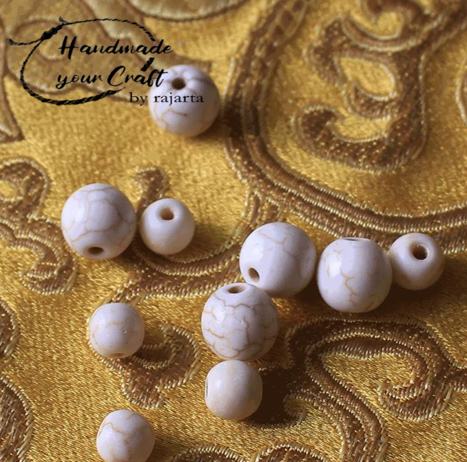 Butir Batu White Turquoise Loose Beads