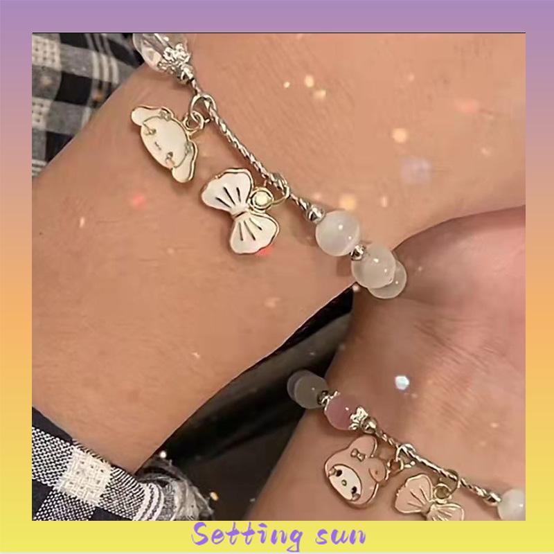 Melody Cinnamon Dog Opal Gelang Lucu Sederhana Gelang Hadiah Pacar TN