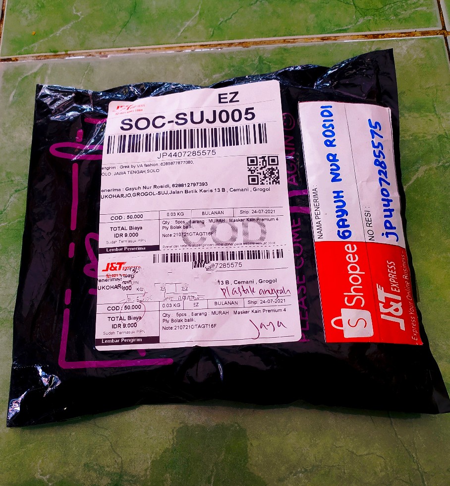 Murah!!!masker Kain Premium 4 Ply Bolak Balik