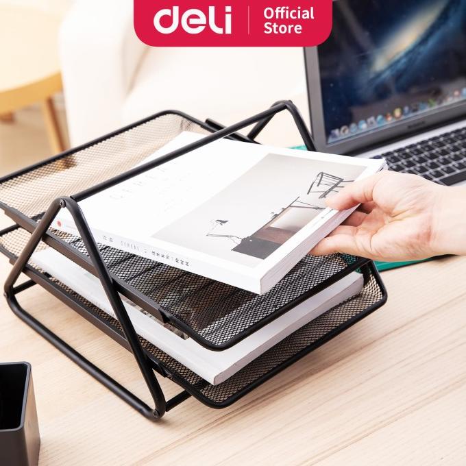 

[[COD]] Deli E9183 File Tray/Tray Dokumen-2-tier Mesh File Tray DISKON Kode 392