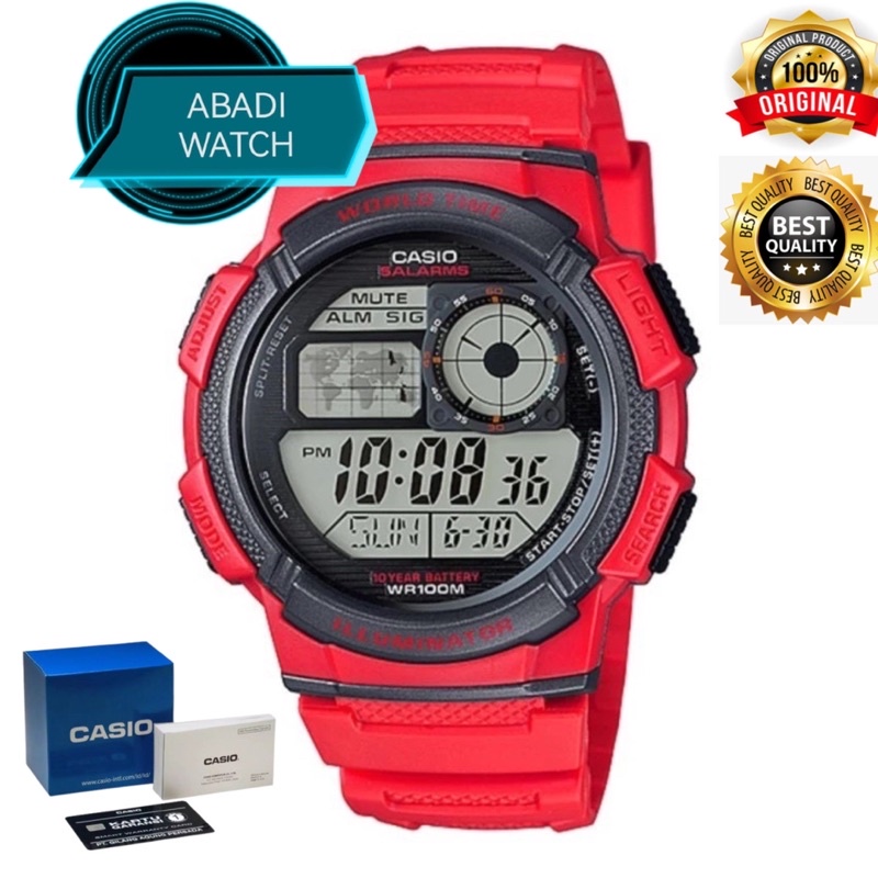 Casio General Digital AE-1000W-4AVDF ORIGINAL GARANSI RESMI BATERAI 10 TAHUN