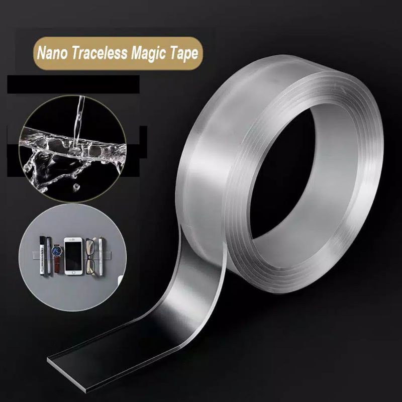 MAGIC TAPE NANO DOUBLE TAPE ISOLASI SELOTIP  BENING 