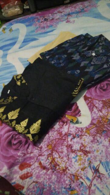 Cod- Dt Collection Kemeja Hem Batik Pekalongan Kombinasi Kerah Kokoh