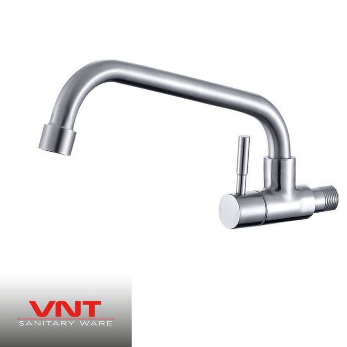 VNT Keran Cuci Piring Leher Bebek Stainless SUS304 Kran Air Sink Dapur Tembok