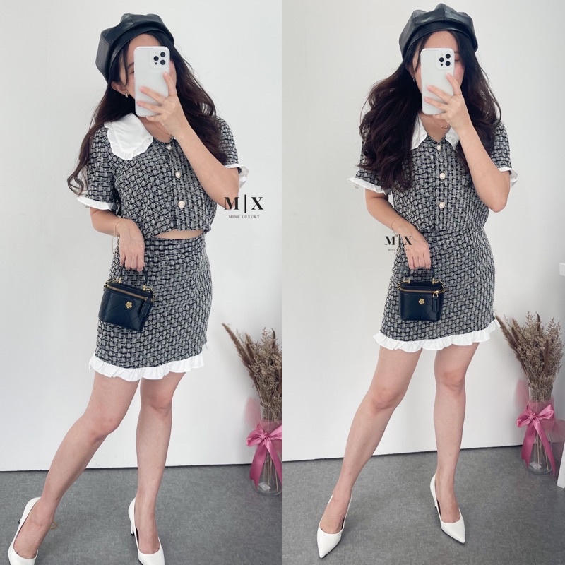 ONE SET DRESS MINI SKIRT IMPORT WANITA MX522