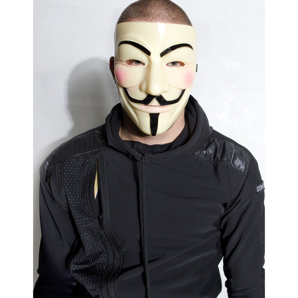 Topeng Vendetta Mask Occupy Anonymous Cosplay - Putih