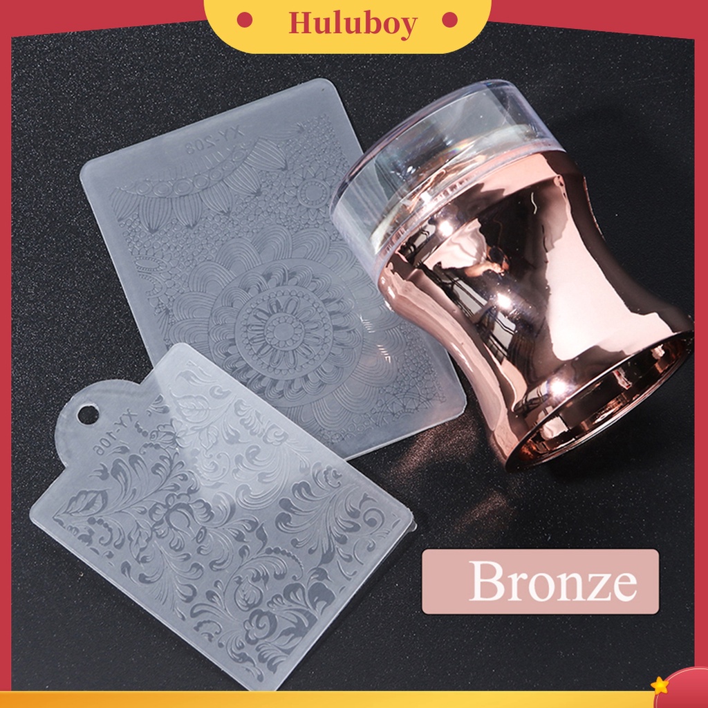 Huluboy Huluboy♡ 1 Set Stempel Nail Art Bahan ABS Kualitas Tinggi