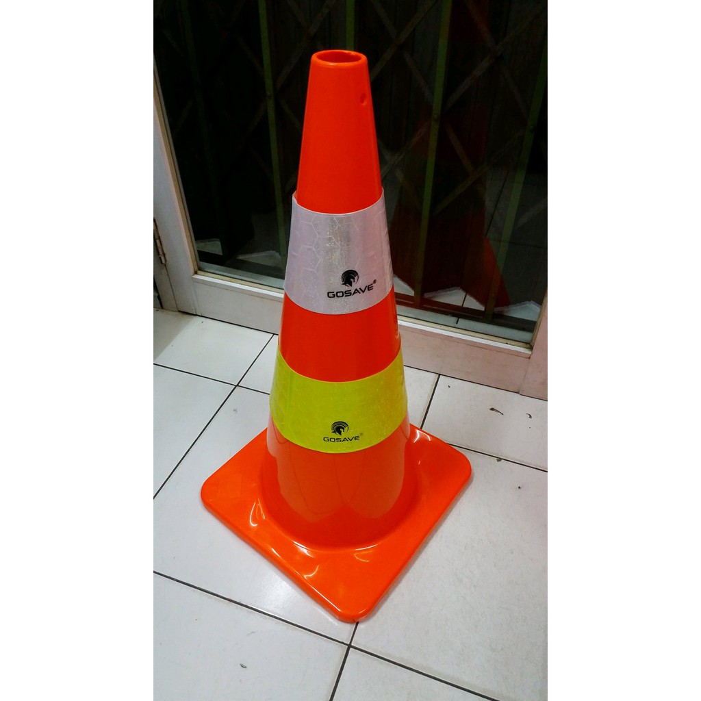 Traffic Cone PVC ELASTIS LENTUR Tinggi 75 dan 70 Cm