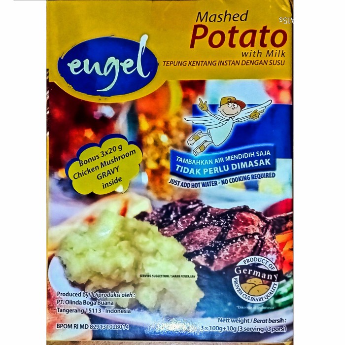 

Bahan Kue Tepung Kentang Instan dg Susu Mashed Potato Engel 300g