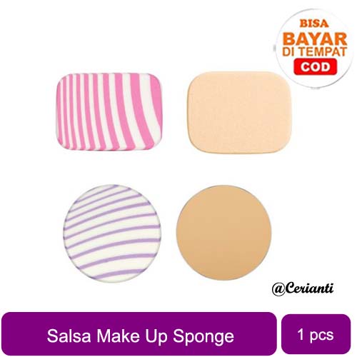 SALSA Sponge Bedak Bulat &amp; Persegi | Spons tepuk bedak spon - Warna &amp; Polos