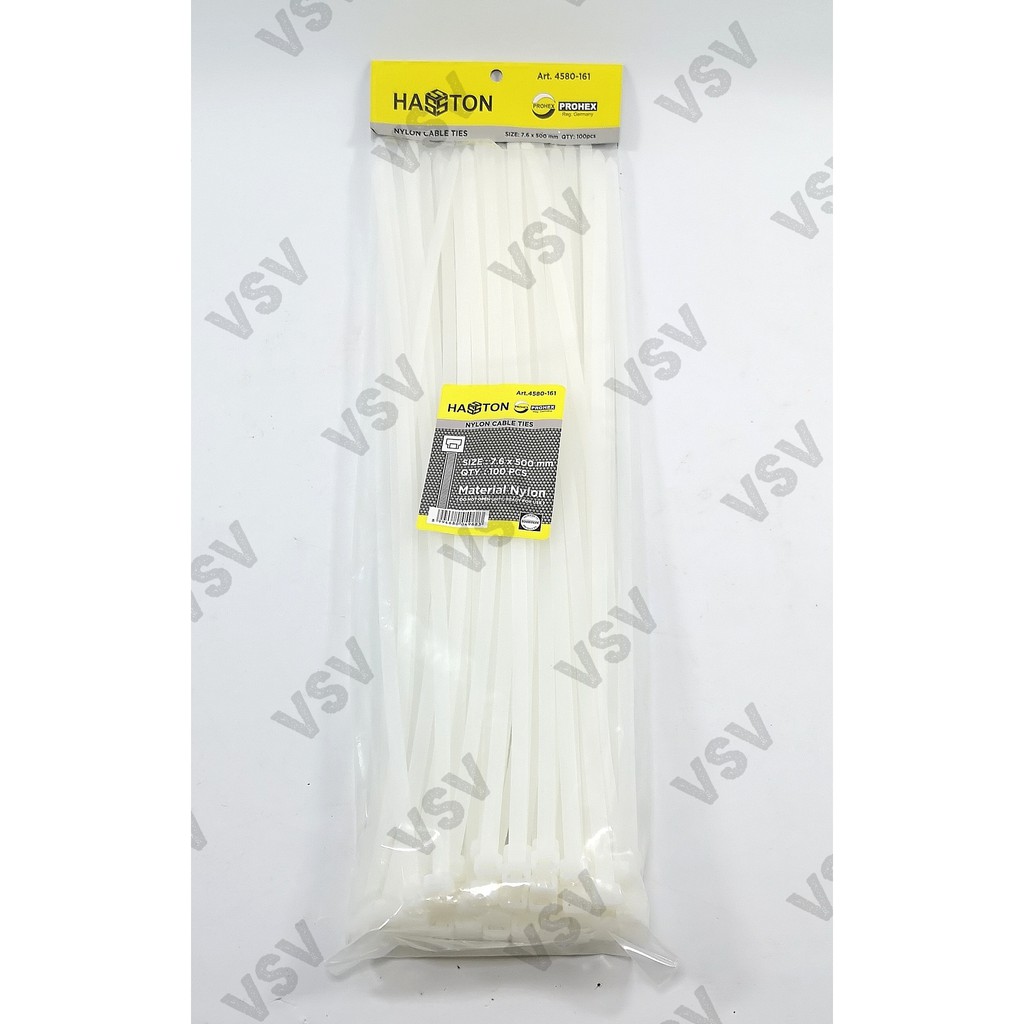 Hasston Kabel ties 7.6x500mm Putih 4580-161 Nylon Cable ties