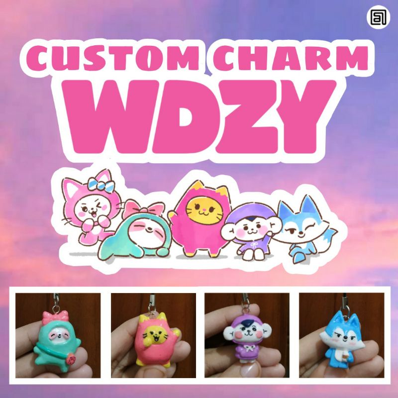 Charm WDZY ITZY / Gantungan Kunci / Gantungan HP / Mini Figur WDZY Fanmade