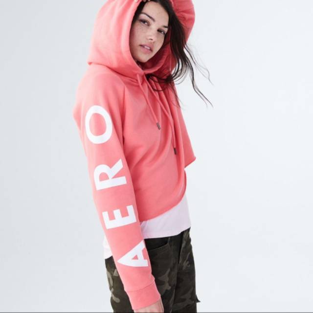 Hoodie crop aeropostale
