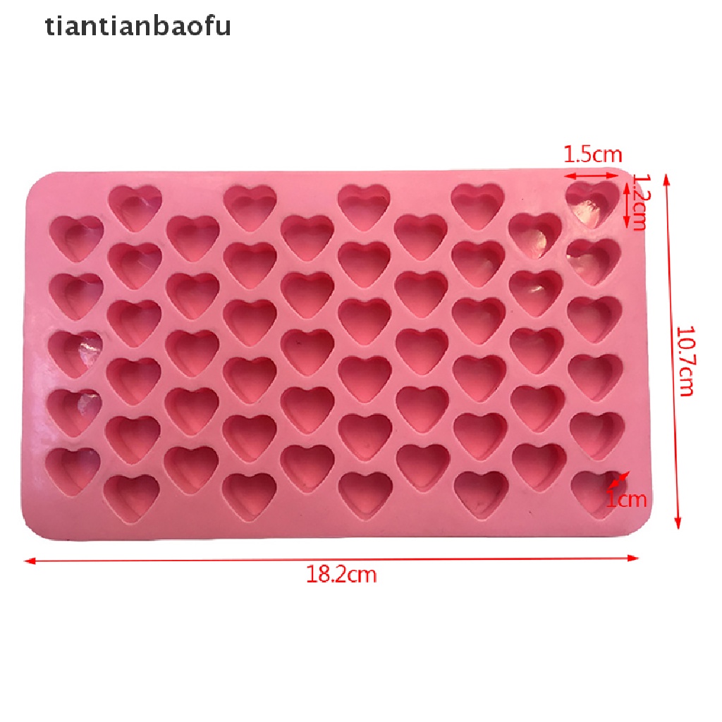 [tiantianbaofu] Mini Heart Mold Silicone Ice Cube Tray DIY Chocolate Fondant Mould 3D Pastry Boutique