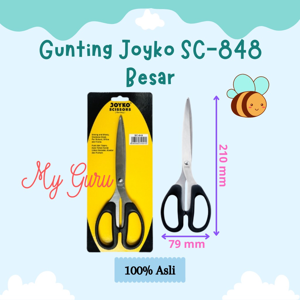 

[PCS] GUNTING JOYKO SC-848 BESAR ALAT PEMOTONG KERTAS / SCISSORS