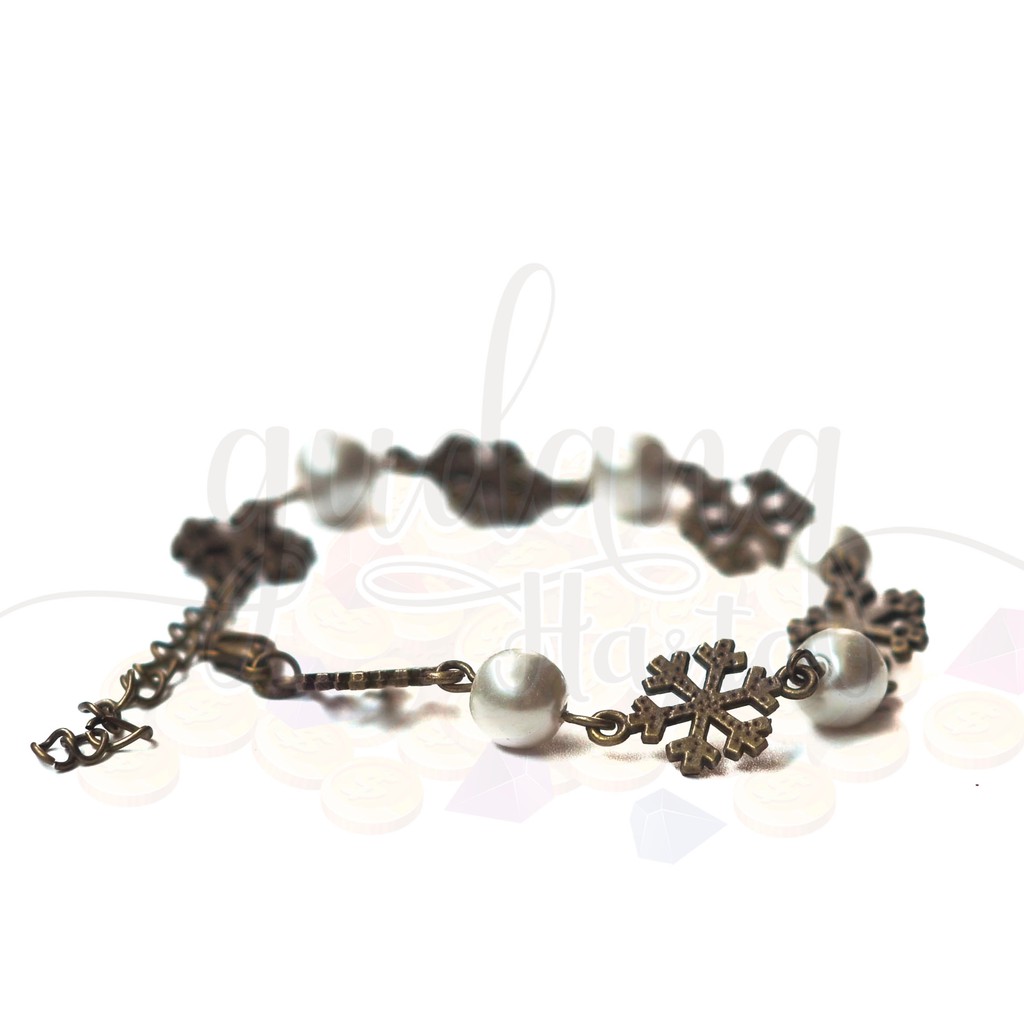 Gelang Vintage Snowflakes and Pearl GH 205143