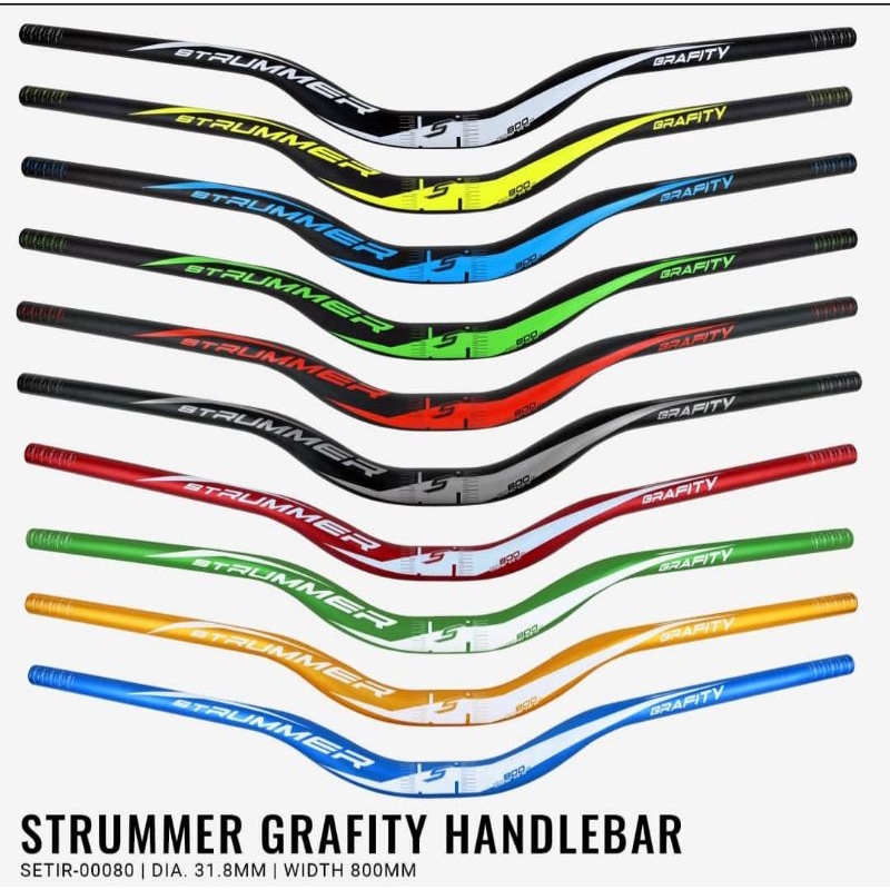 HANDLEBAR / STANG / SETIR MTB STRUMMER GRAFITY DIAMETER 31.8 MM PANJANG 800 MM