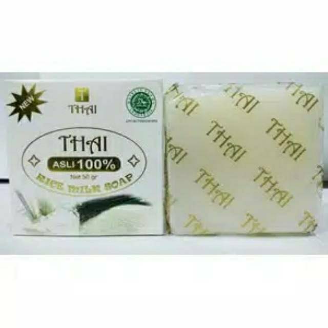 BPOM THAI rice milk soap 50gr / sabun beras susu thai original / goat's milk sabun susu kambing