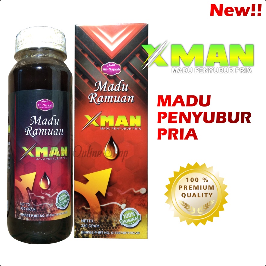 Madu Kesuburan Pria XMan An-Najaah Premium Original 330 gram Madu Promil Untuk Kesuburan laki-laki