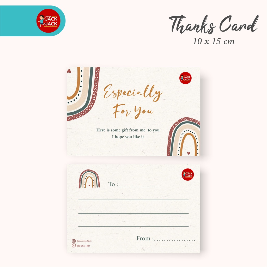 

Thank You Card / Thanks Card/ Kartu Ucapan [2 SISI]