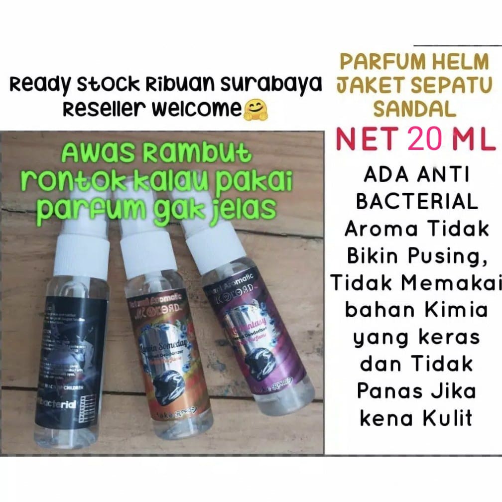 PARFUM HELM ANTI BACTERIAL SEPATU DAN TAS  20ML/100ML