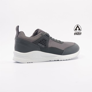 Aerostreet 39-42 Grid Abu - Sepatu Sneakers Casual Sport